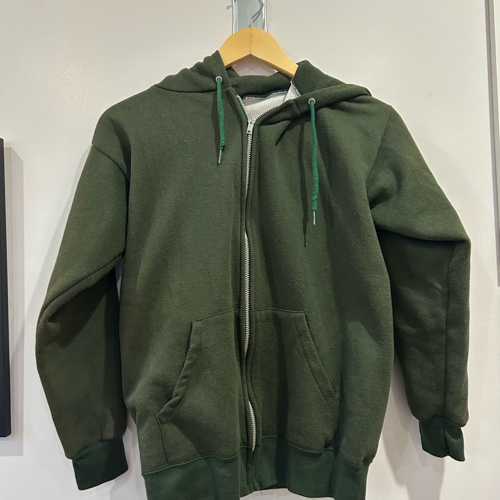 American Vintage Green Zip Up Sweater